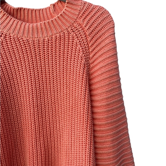 Anthropologie Maeve Women’s M MacKenzie Coral Chunky Knit Ribbed Sweater - Picture 6 of 11
